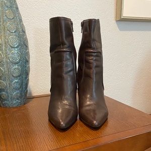 Nine West Chocolate Brown Booties with 3.5” Heel